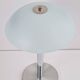 Mid-Century Mushroom Table Lamp in Sandblasted Glass, Stainless Steel & Chrome, 1960s