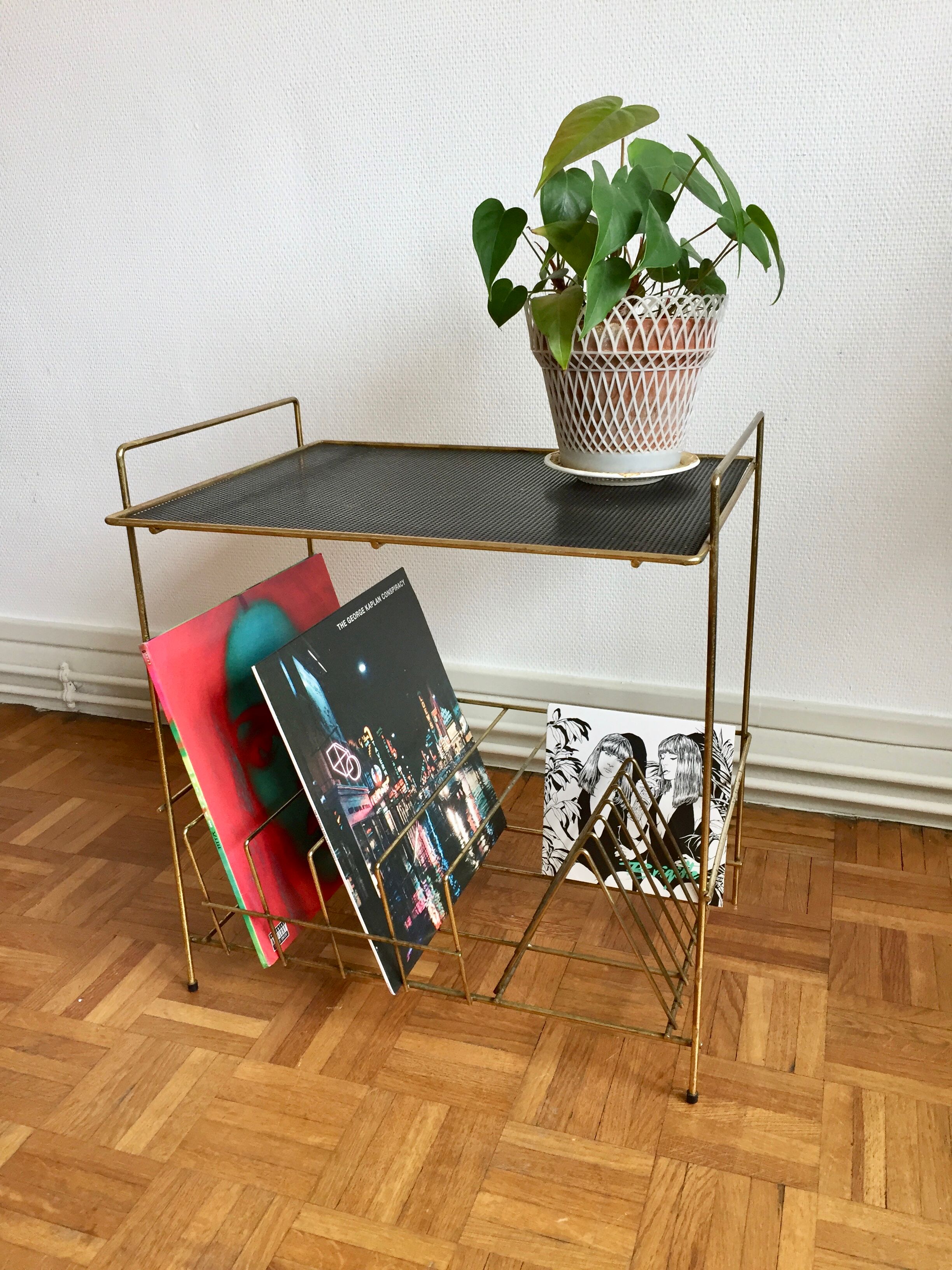 1960 black metal and brass door-vinyl