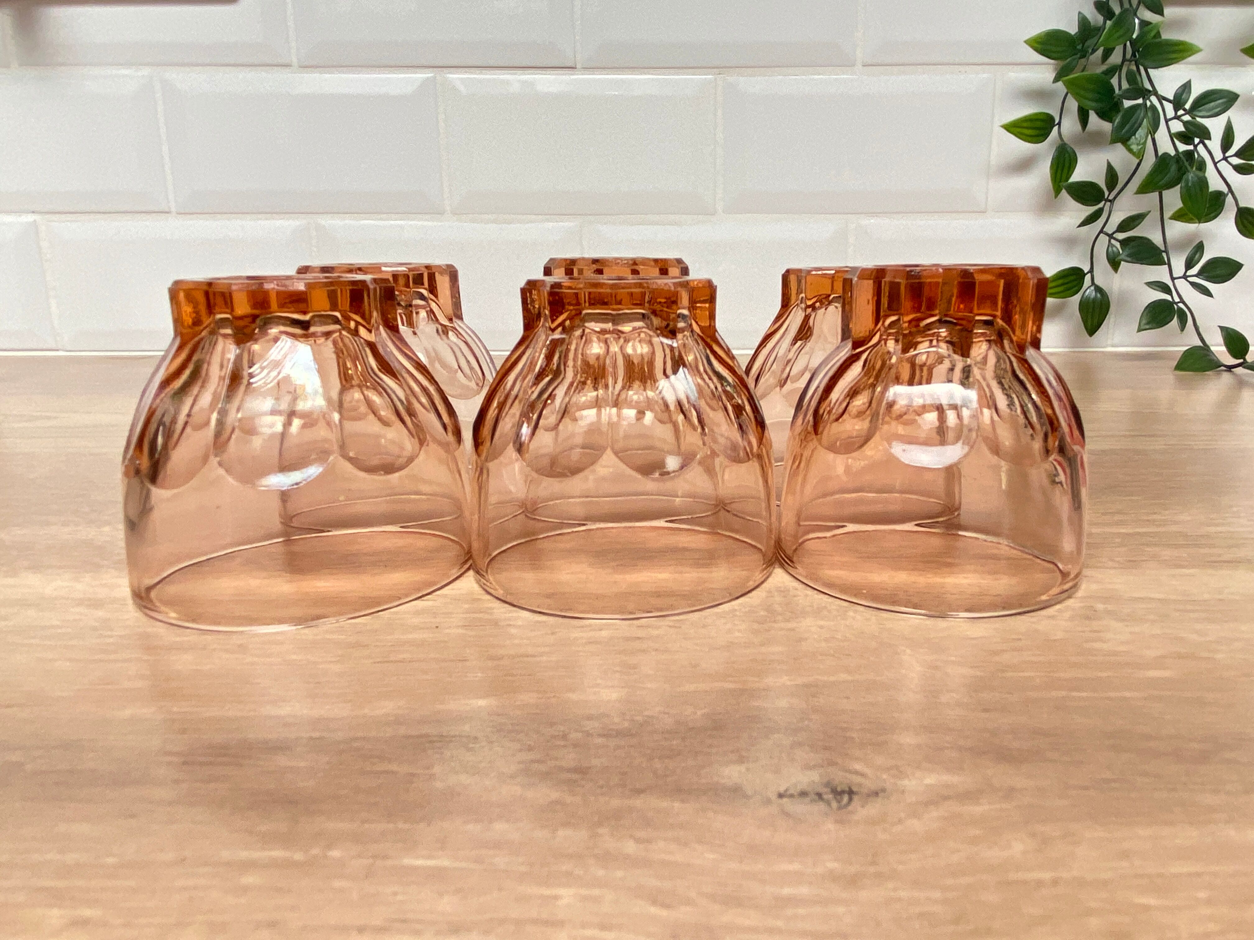 Set of 6 Luminarc pink star lenses