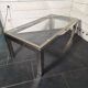 Chrome and gold metal coffee table by Romeo Rega from the 1970s.