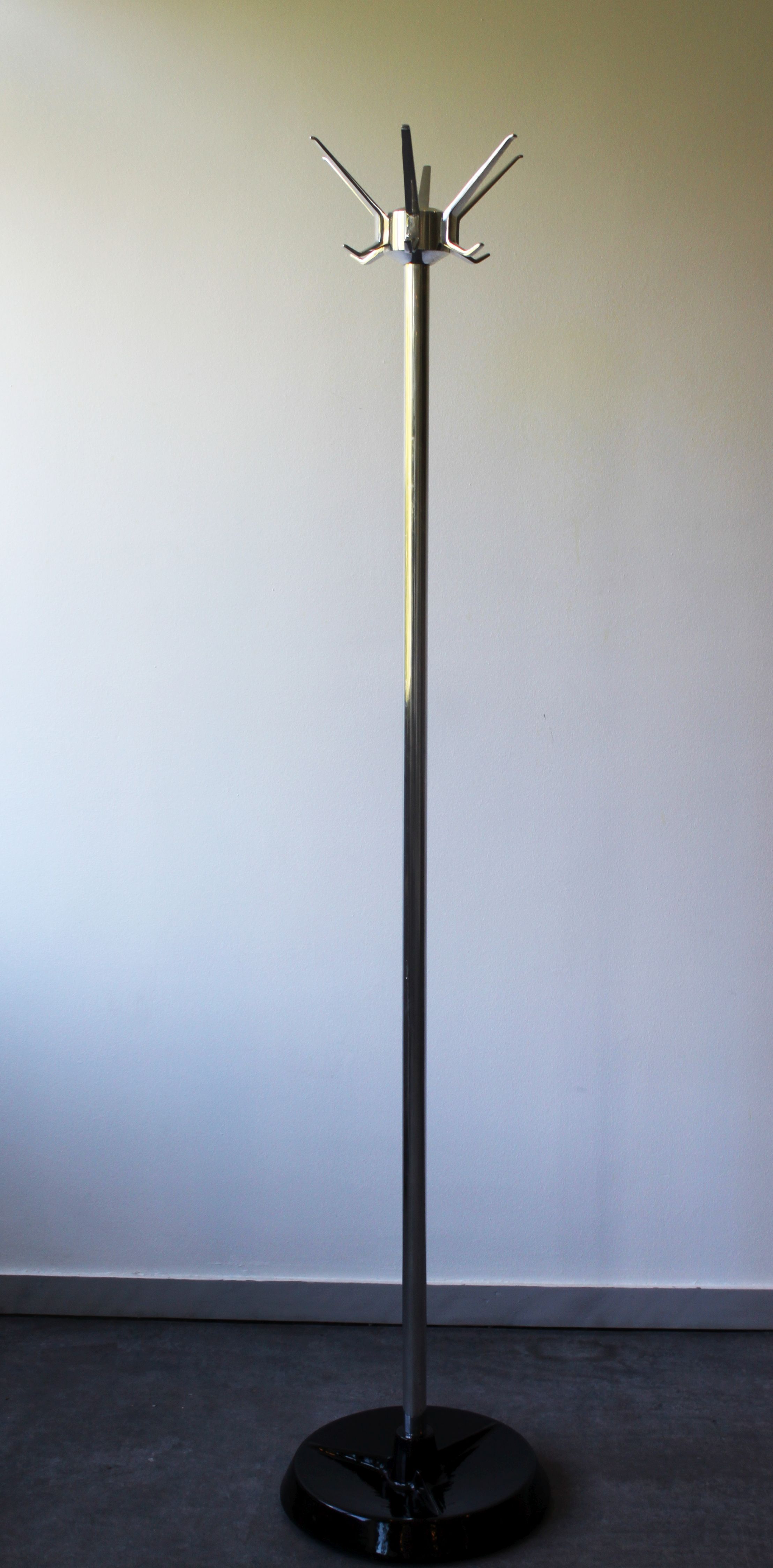 Chrome metal coat rack, 70's