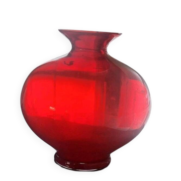 Grand vase en verre soufflé Onlylux 30 cm design italien