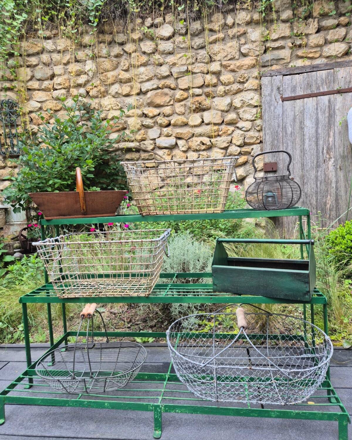 Old metal basket