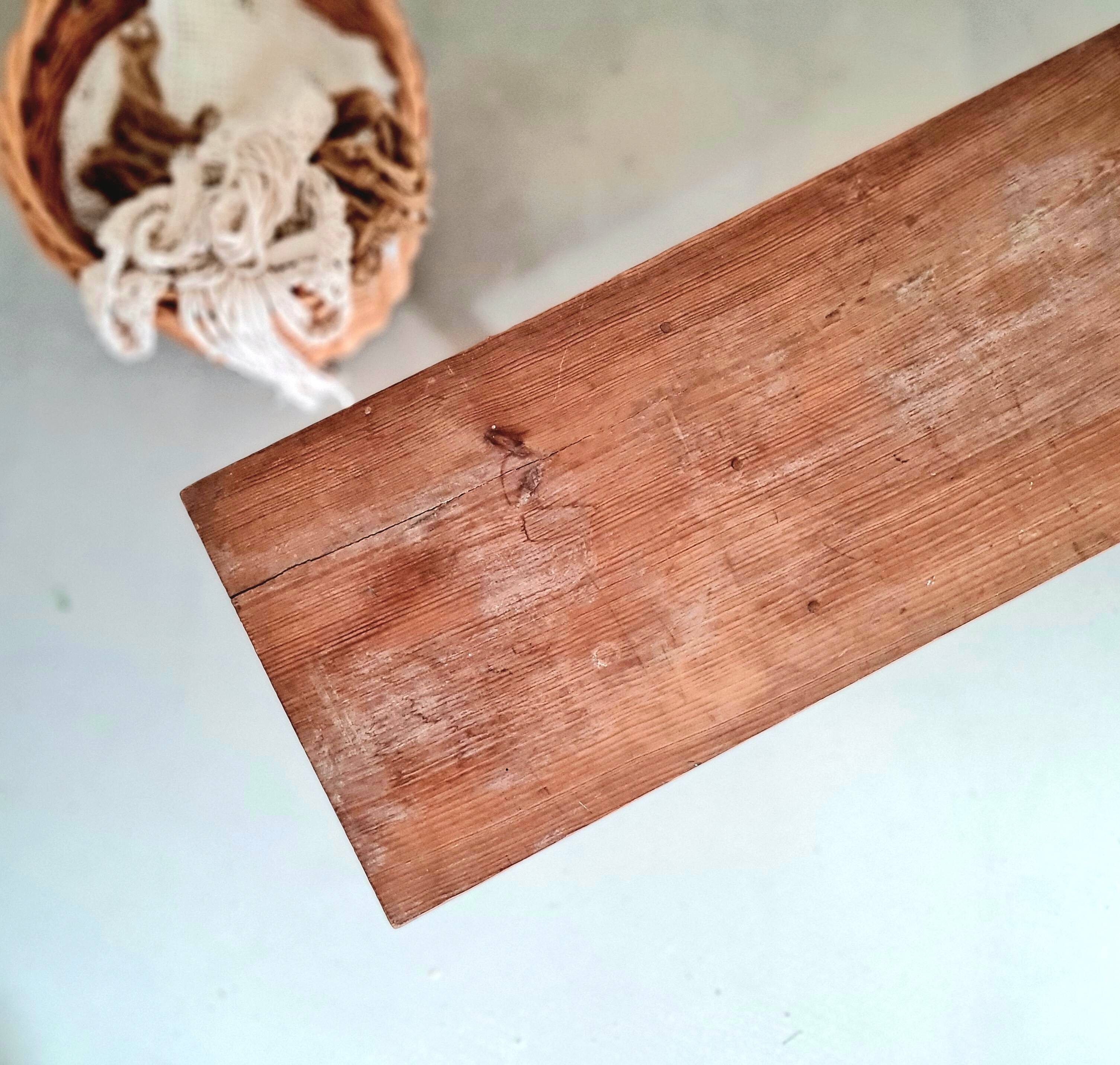 Old solid wood bench