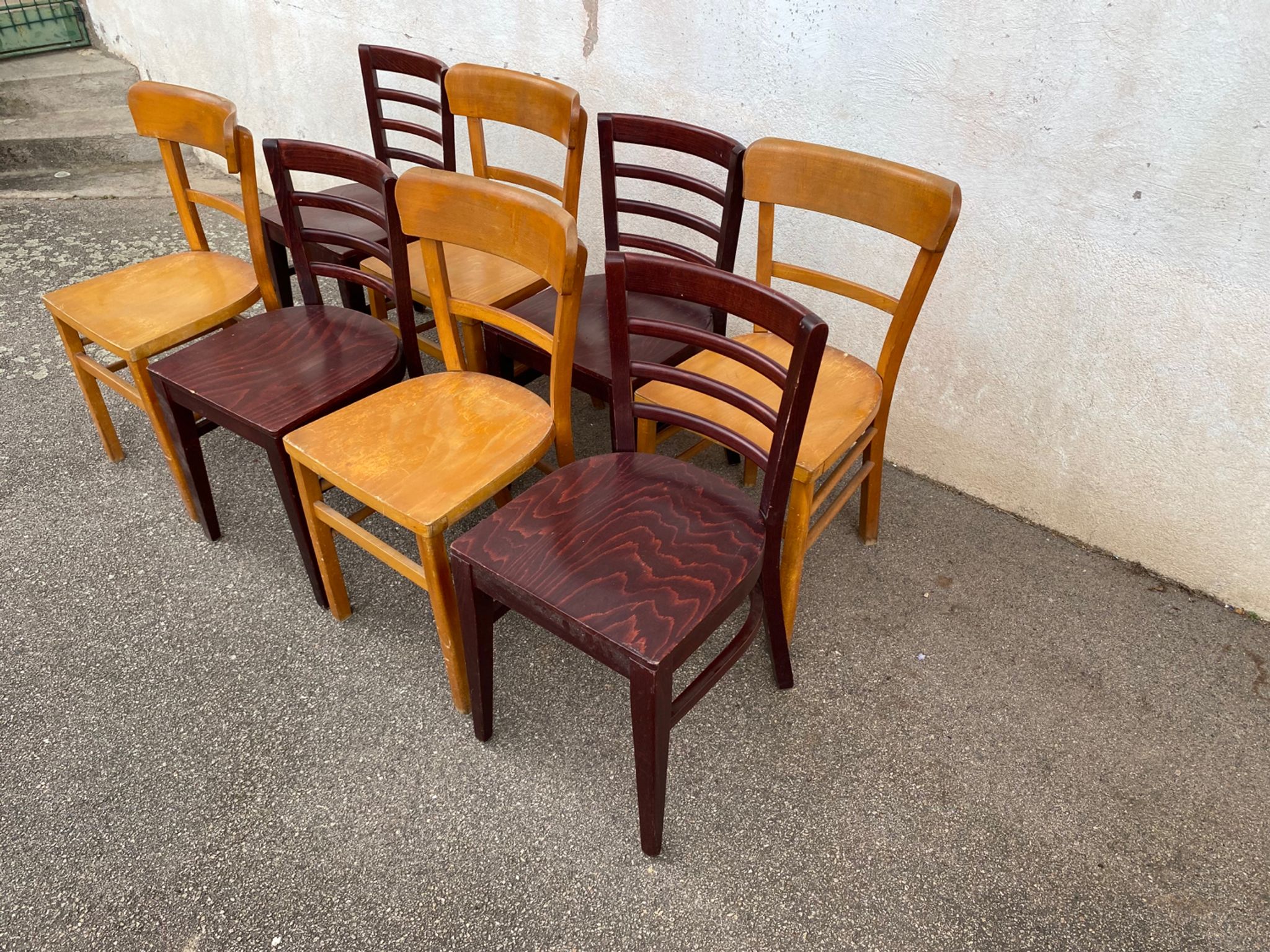 Set of 8 bistro chairs