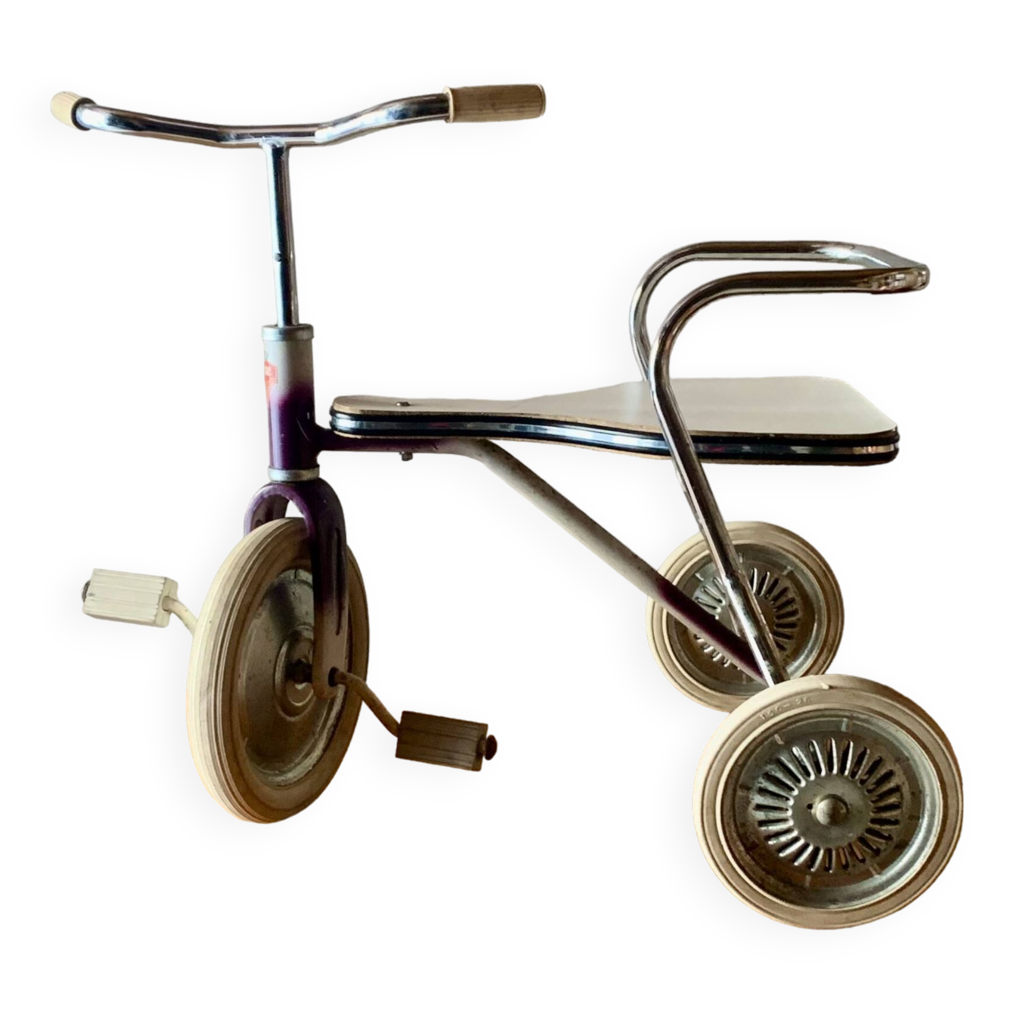 Vintage children's tricycle - painted and chromed metal - Buffalo Type Luxe