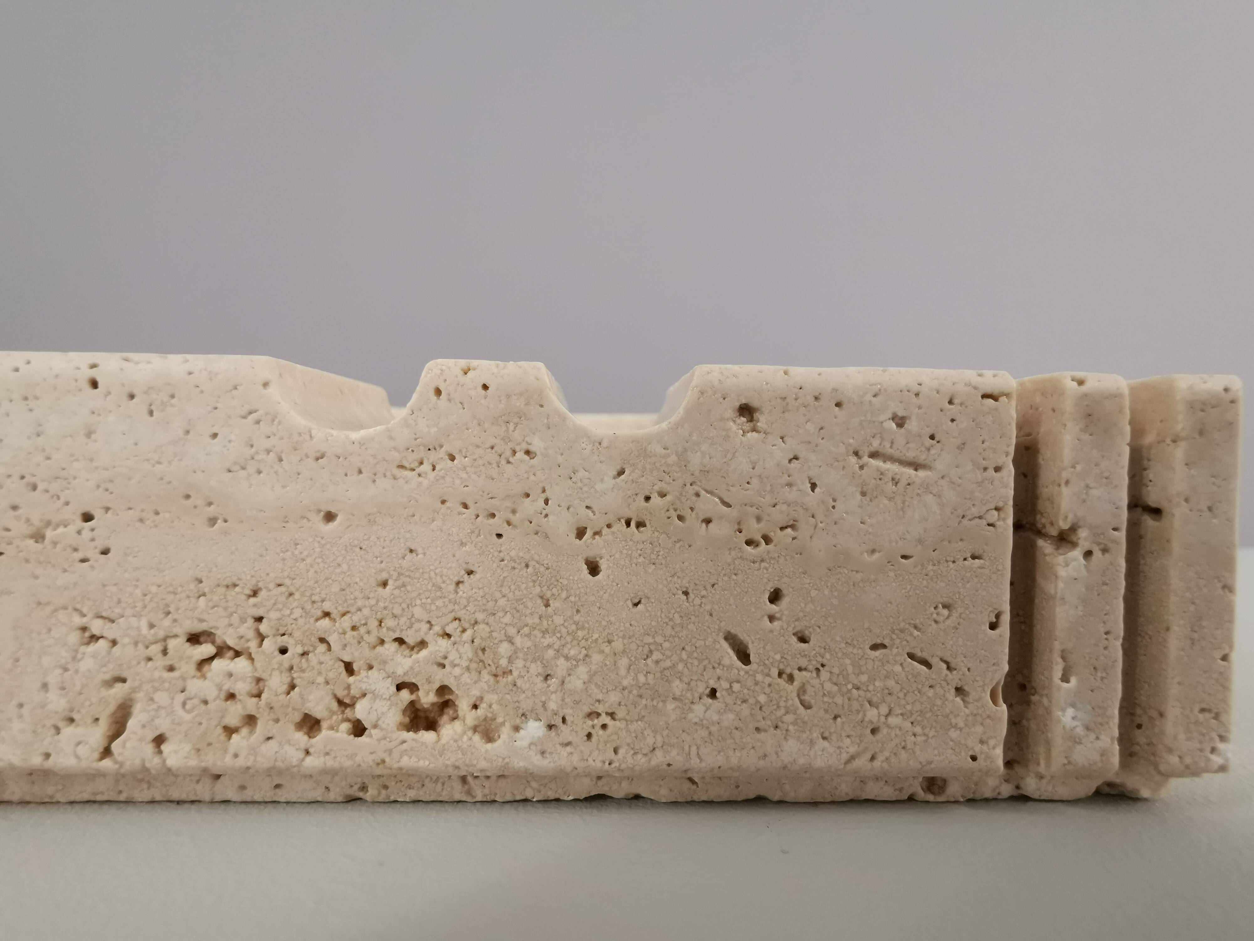 Ashtray in travertine by Cerri Nestore, Italy, 1960
