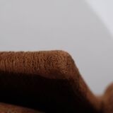 pair of brown fabric armchairs, Italy - 1970s