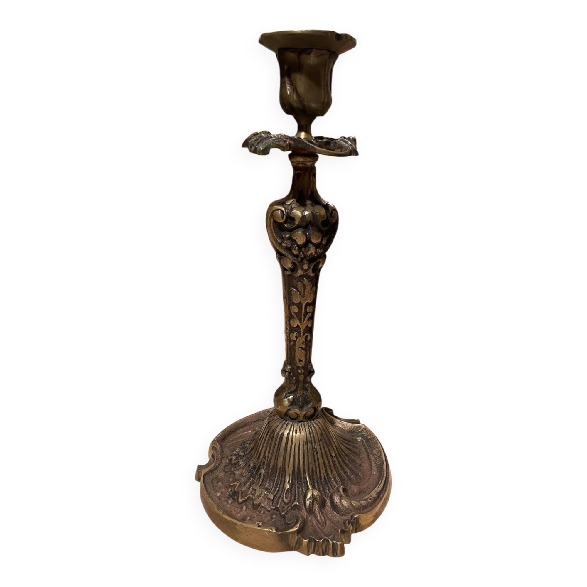 Bougeoir en bronze art déco