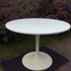 Vintage round table with tulip pvc base