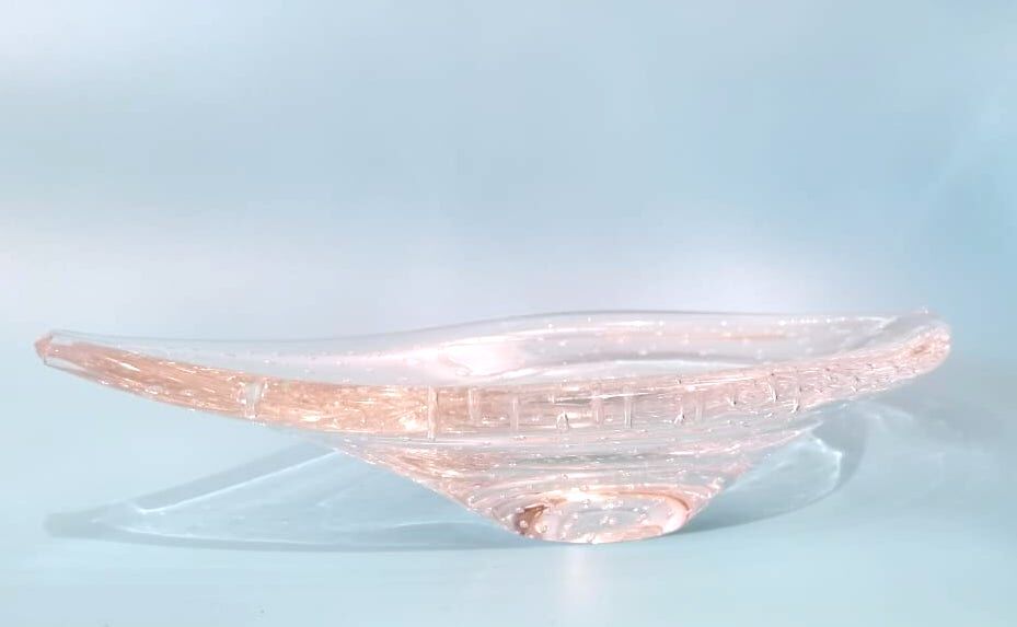 Empty pocket Kosta Boda around 1970 glass bubbled Sweden