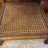 Side table in cane wood and bamboo