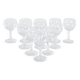 Set of wine glasses, Danish design, 1970s, manufactured in Denmark