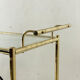 Rolling table in gilded metal imitation vintage bamboo 70's