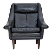 Fauteuil danois en cuir par Aage Christensen, années 1960