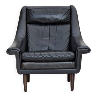 1960s, Danish highback armchair by Aage Christensen, furniture leather.