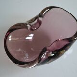 60s ashtray or empty pocket, purple Murano glass, Italy
