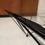 Alanda-style glass and steel coffee table from 1990.