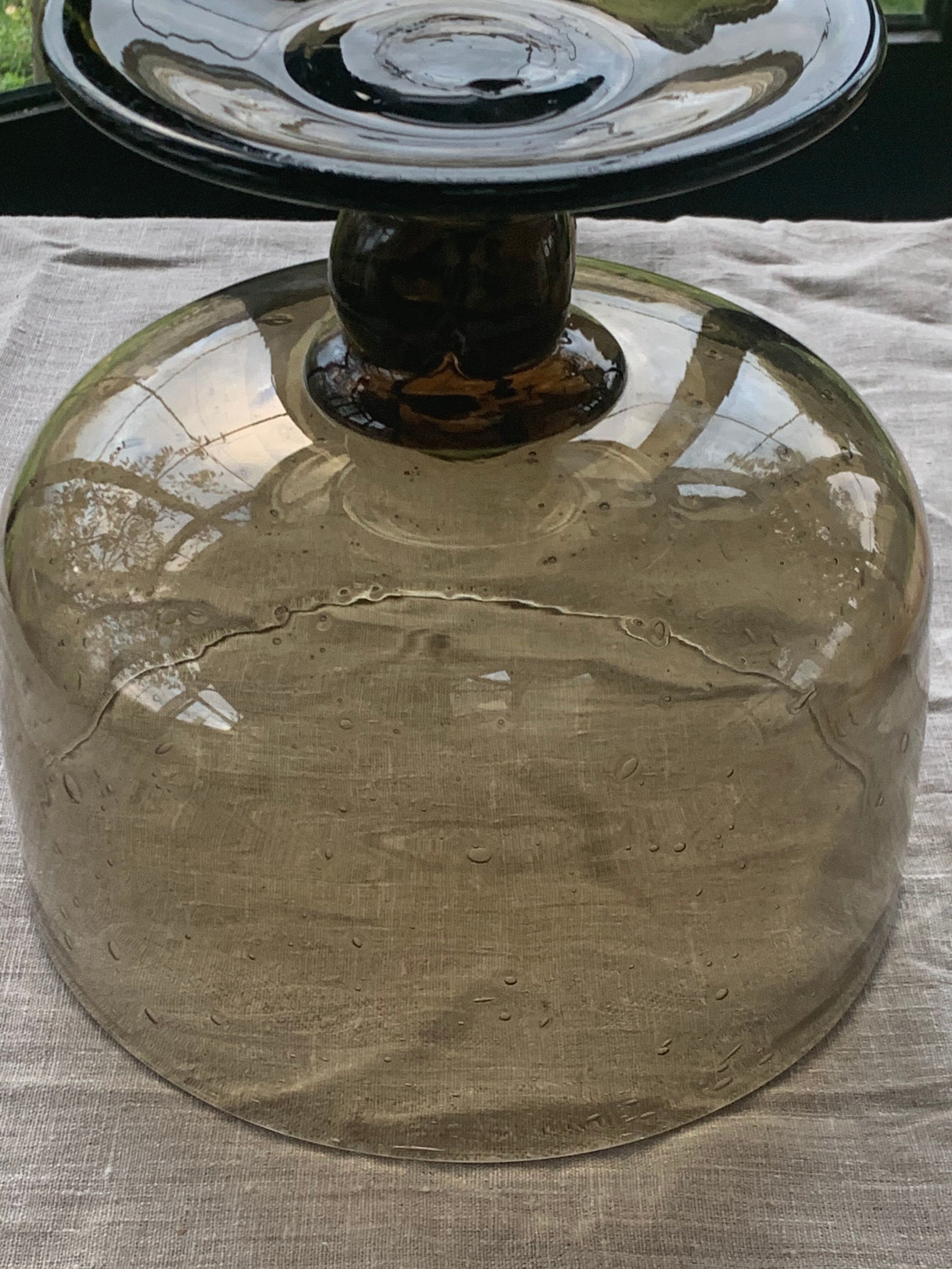 Fruit cup in brown blown glass the vintage France rocker