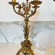 Pair of church candelabra - 19th century - in bronze and brass, 5 lights / c