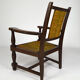 Art deco modernist armchair in dark beech