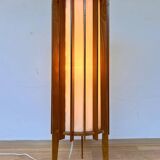 Ib Fabiansen wooden Space Age floor lamp by Fog and Mørup, Denmark, 1960s
