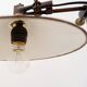 Industrial desk lamp with cobalt blue enamel shade - 1950s