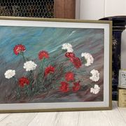 Peinture vintage aux oeillets
