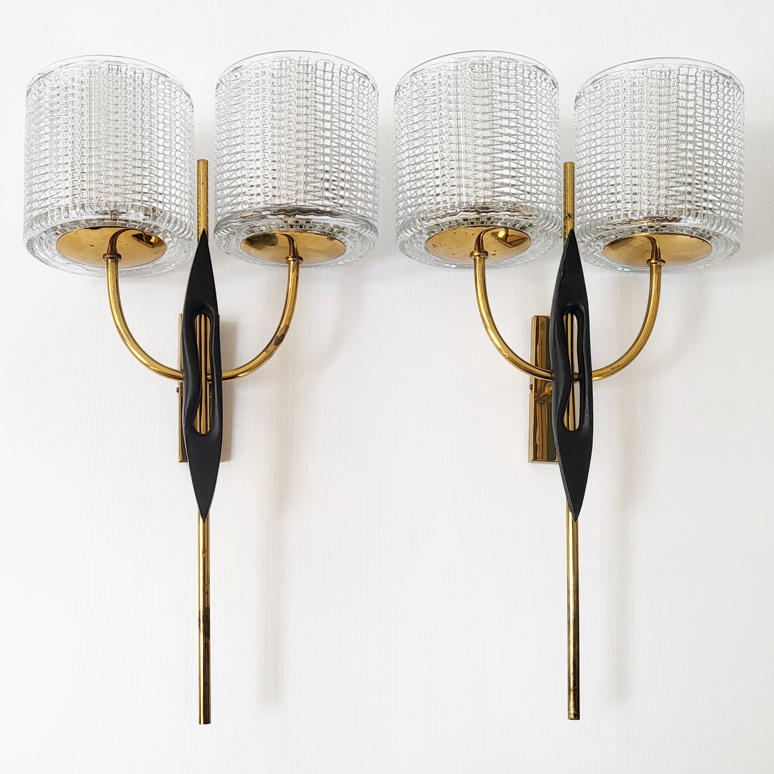 Pair of vintage Arlus wall lights 1950
