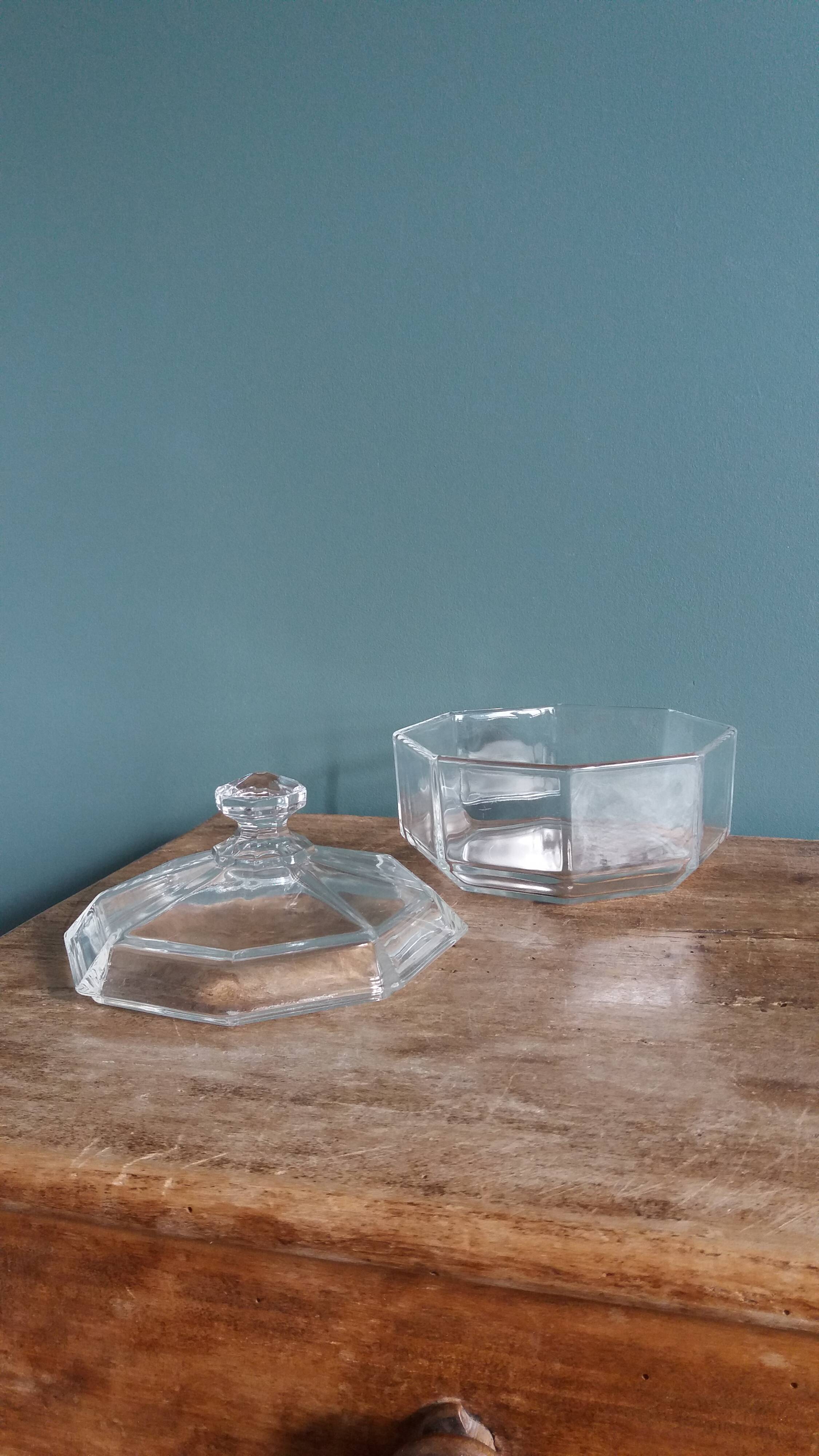 Arcoroc octagonal sugar bowl