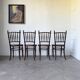 Set of 4 Fischel cane bistro chairs n019