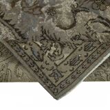 Overdyed Wool Vintage Handmade Carved Rug 166 cm x 266 cm