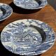 Lot de 5 assiettes anglaises bleues D23