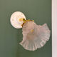 Vintage frosted glass tulip wall light