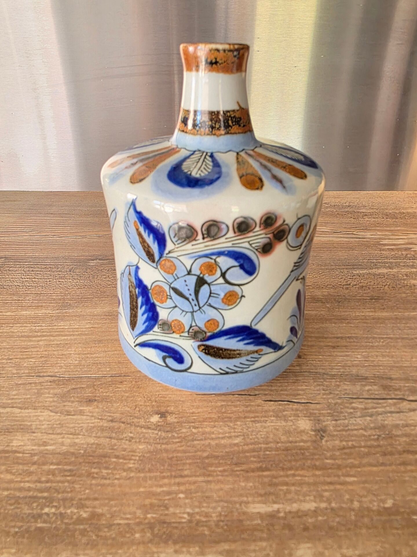 Vase solifleur grès Tonalá Mexique Ken Edwards El Palomar signé