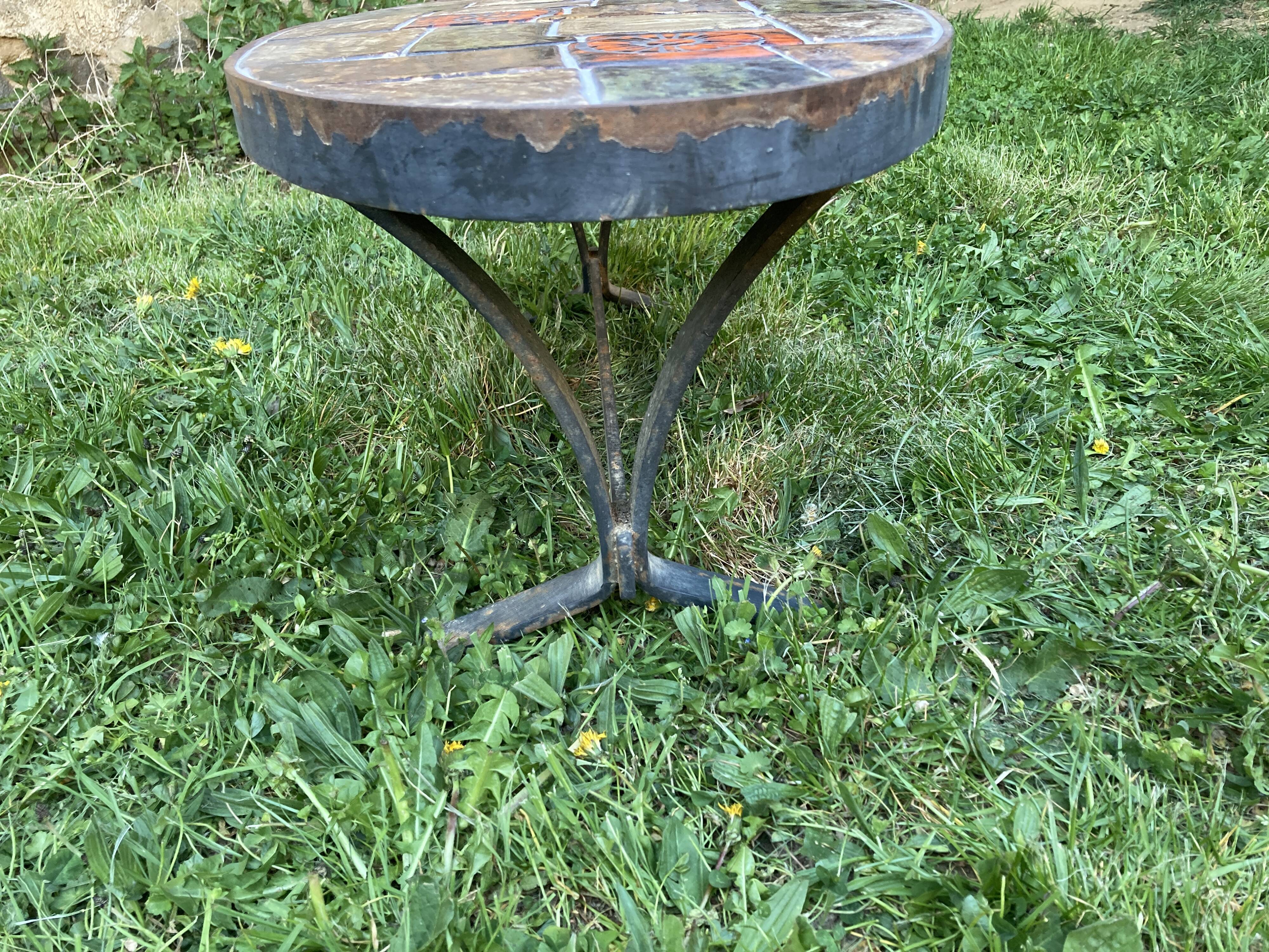 Table basse céramique style Vallauris
