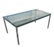Vintage glass slab coffee table