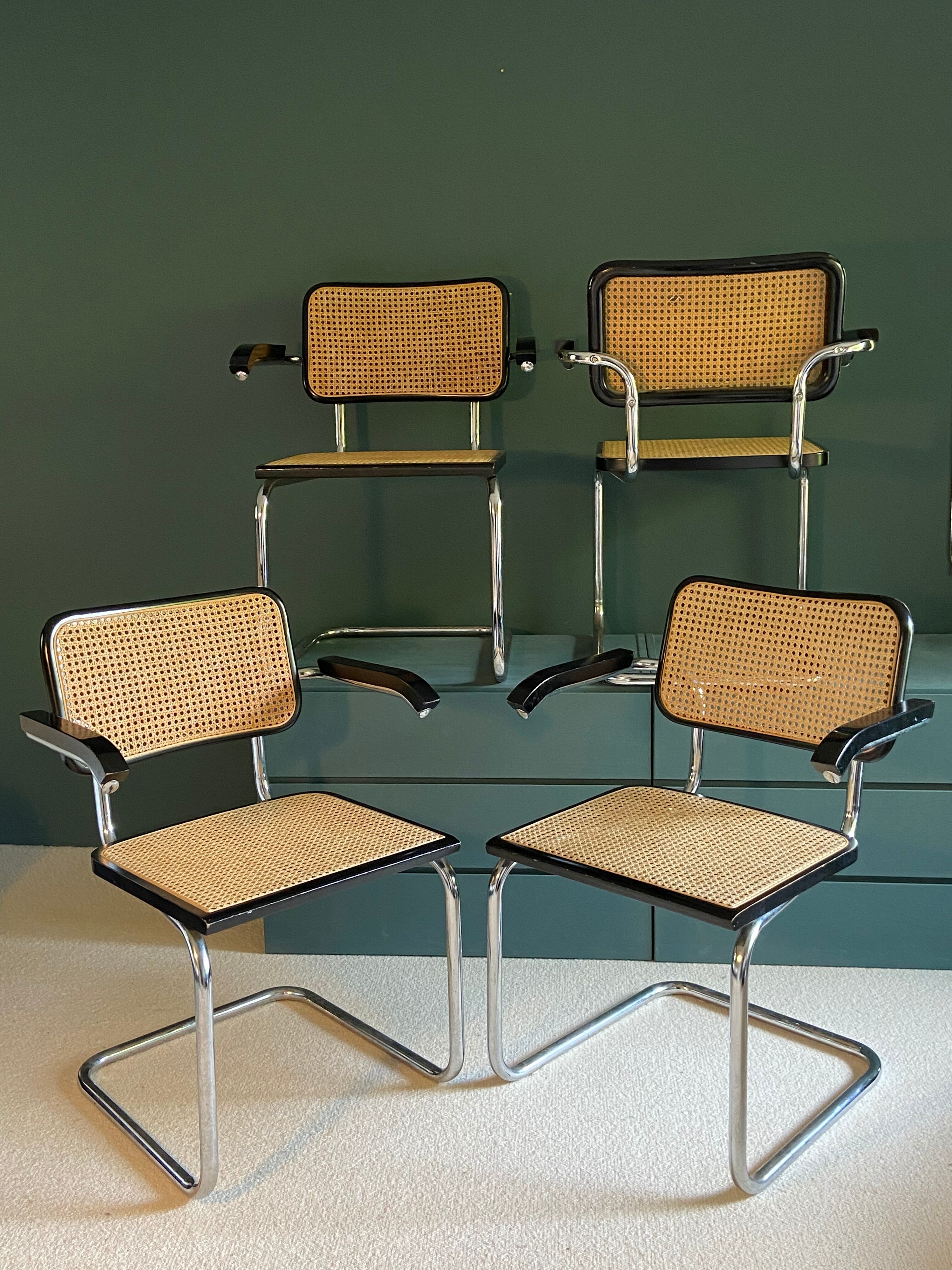Lot de fauteuils B64, Cesca, Marcel Breuer, édition Thonet