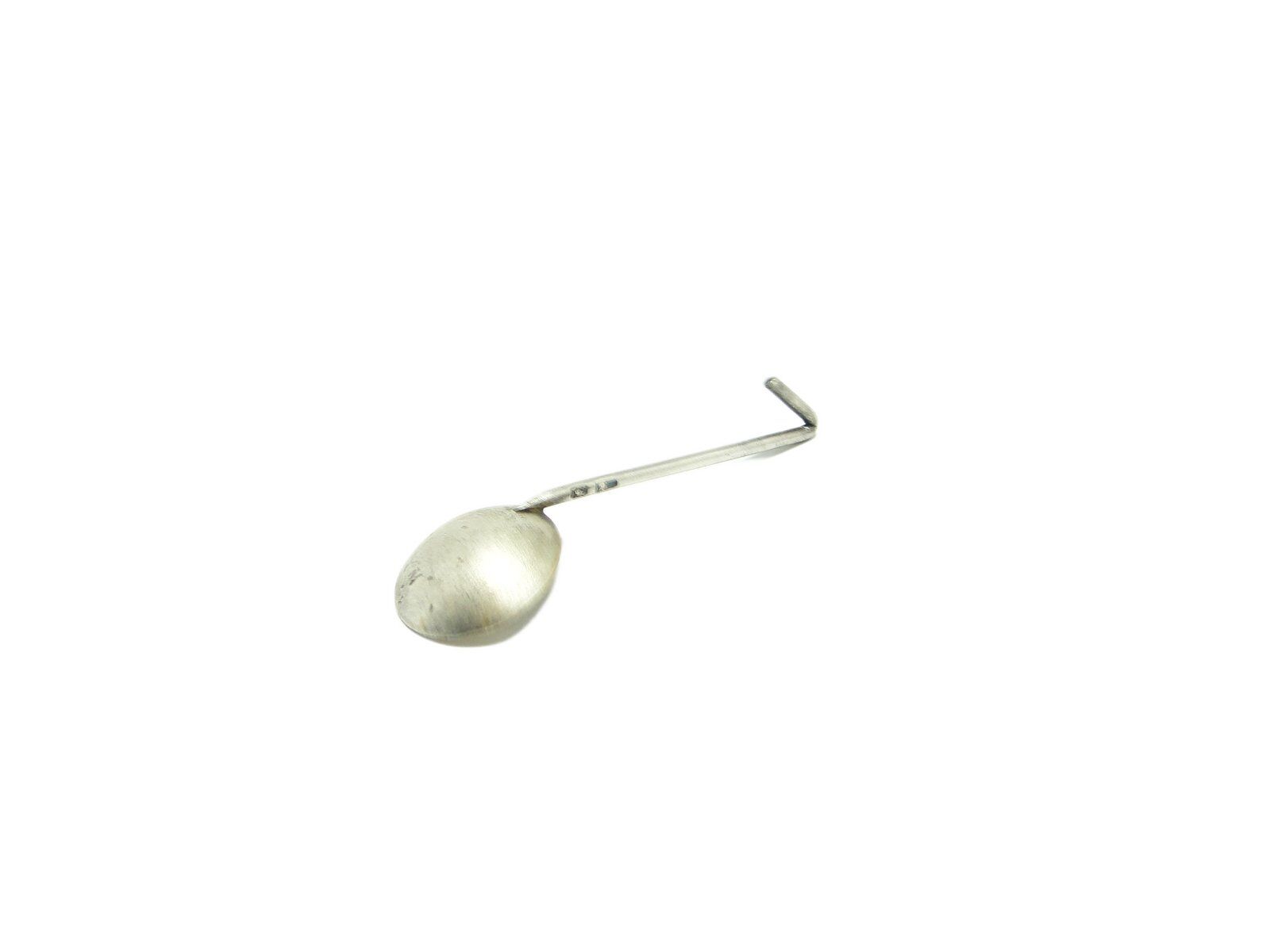 Cuillère à sel en argent postmoderne, années 1970
