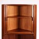 Danish vintage corner cabinet with tambour doors, 1960s