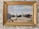 Oil on Panel - Marine Boats on Beach signed (to be identified)