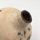 Raku ball vase, beige and black 20th century