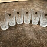 6 new orangeade glasses crystal d'arques model constance