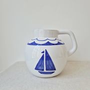 Vase en céramique peint à la main "Bateau" - Signature Pauline
