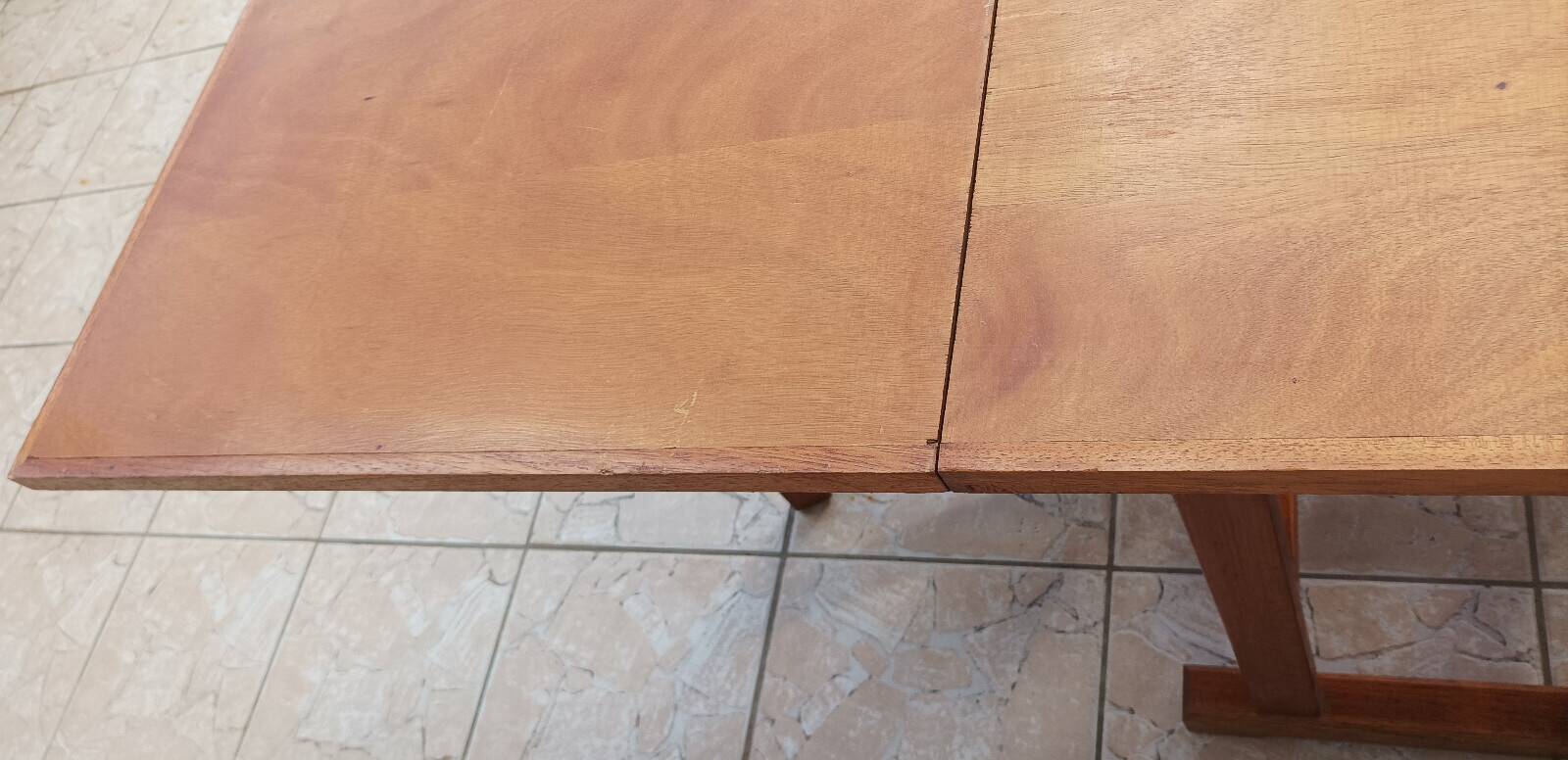 Folding table in beech from 1950