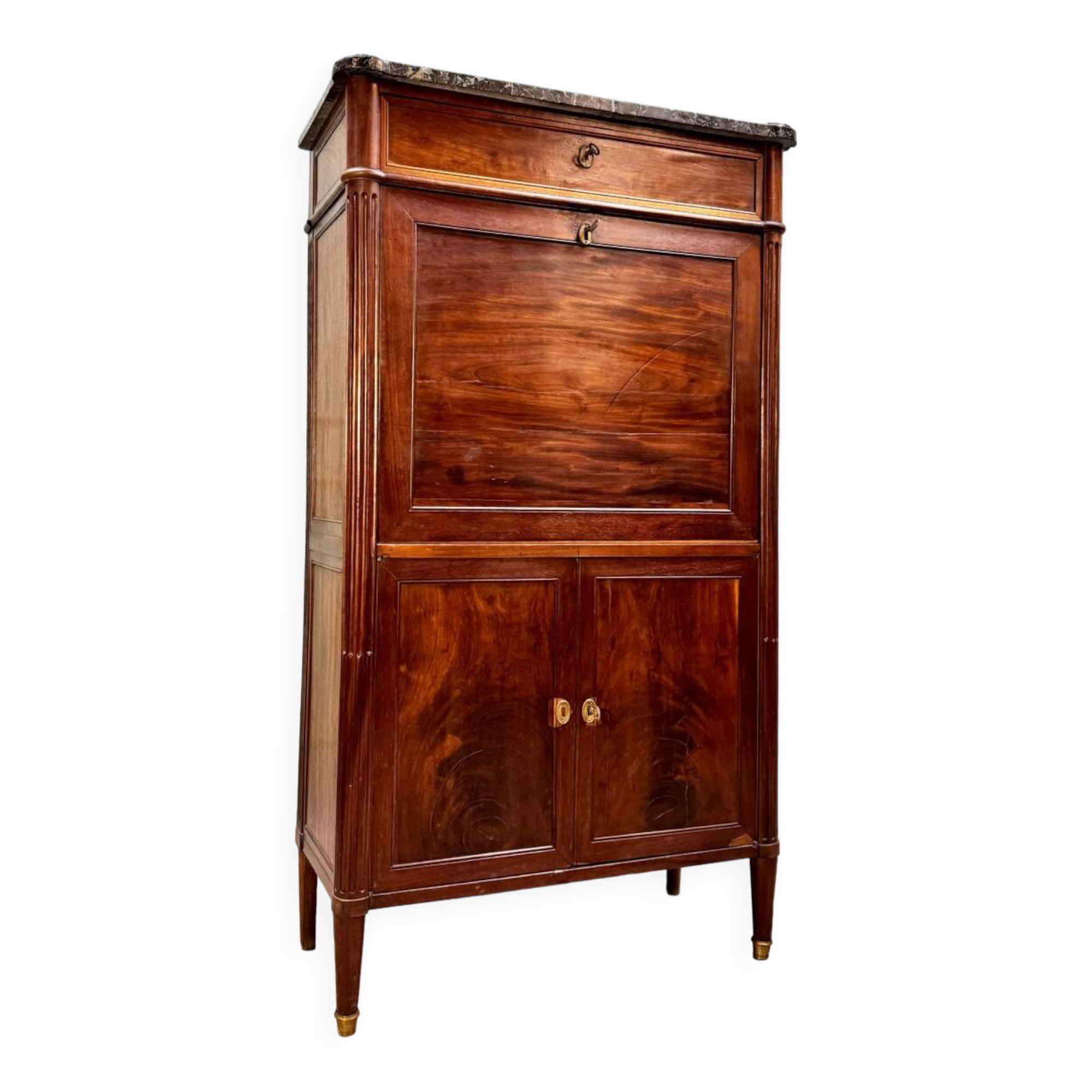 Lady's Secretary In Mahogany Louis XVI XVIII Eme Century