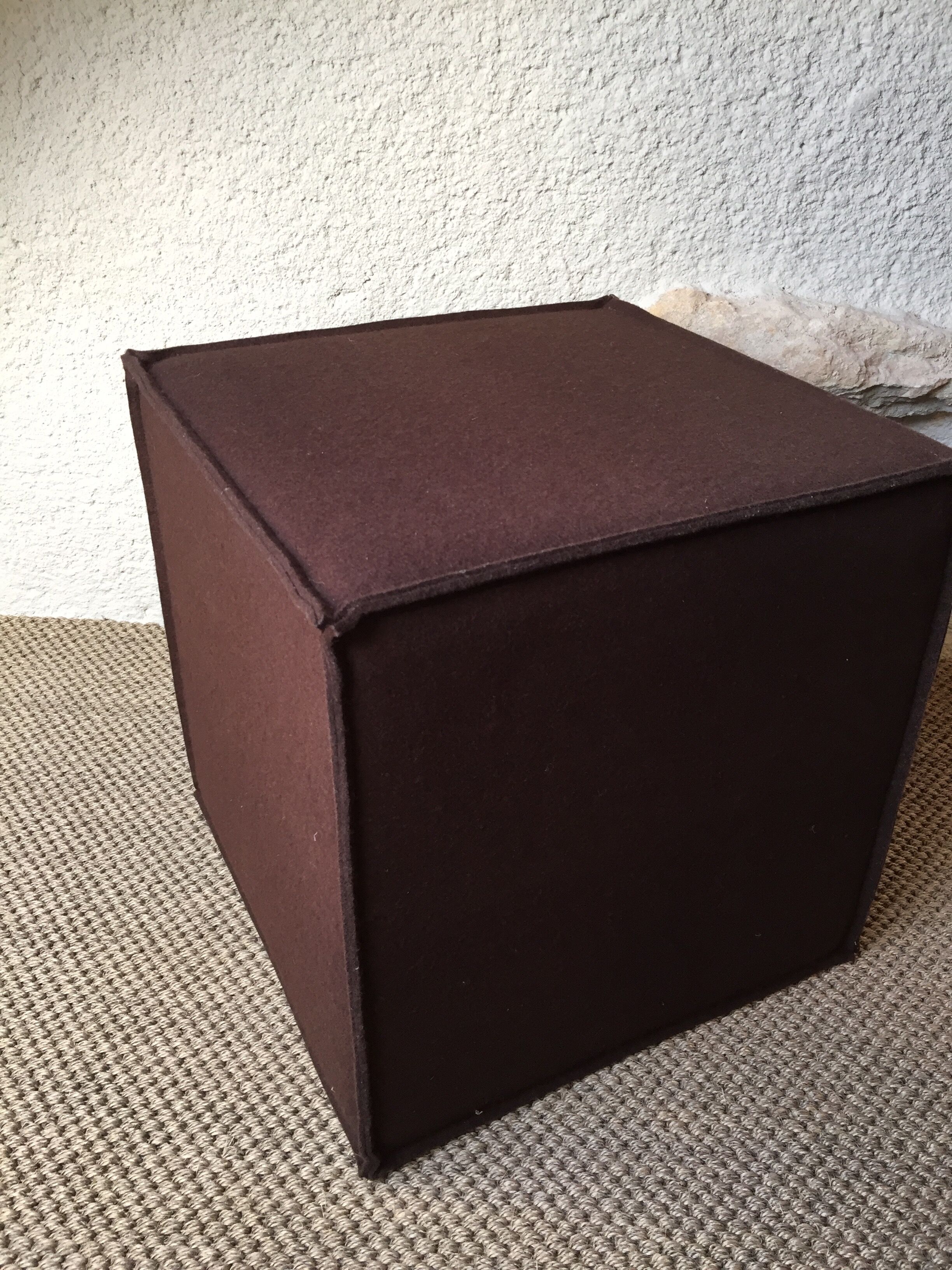 Wool felt pouf