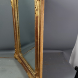 Mirror nineteenth century frame with doucine wood and stucco gilding gold leaf 75x56 cm SB