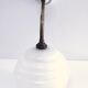 Art deco wall light clichy glass white brass porcelain