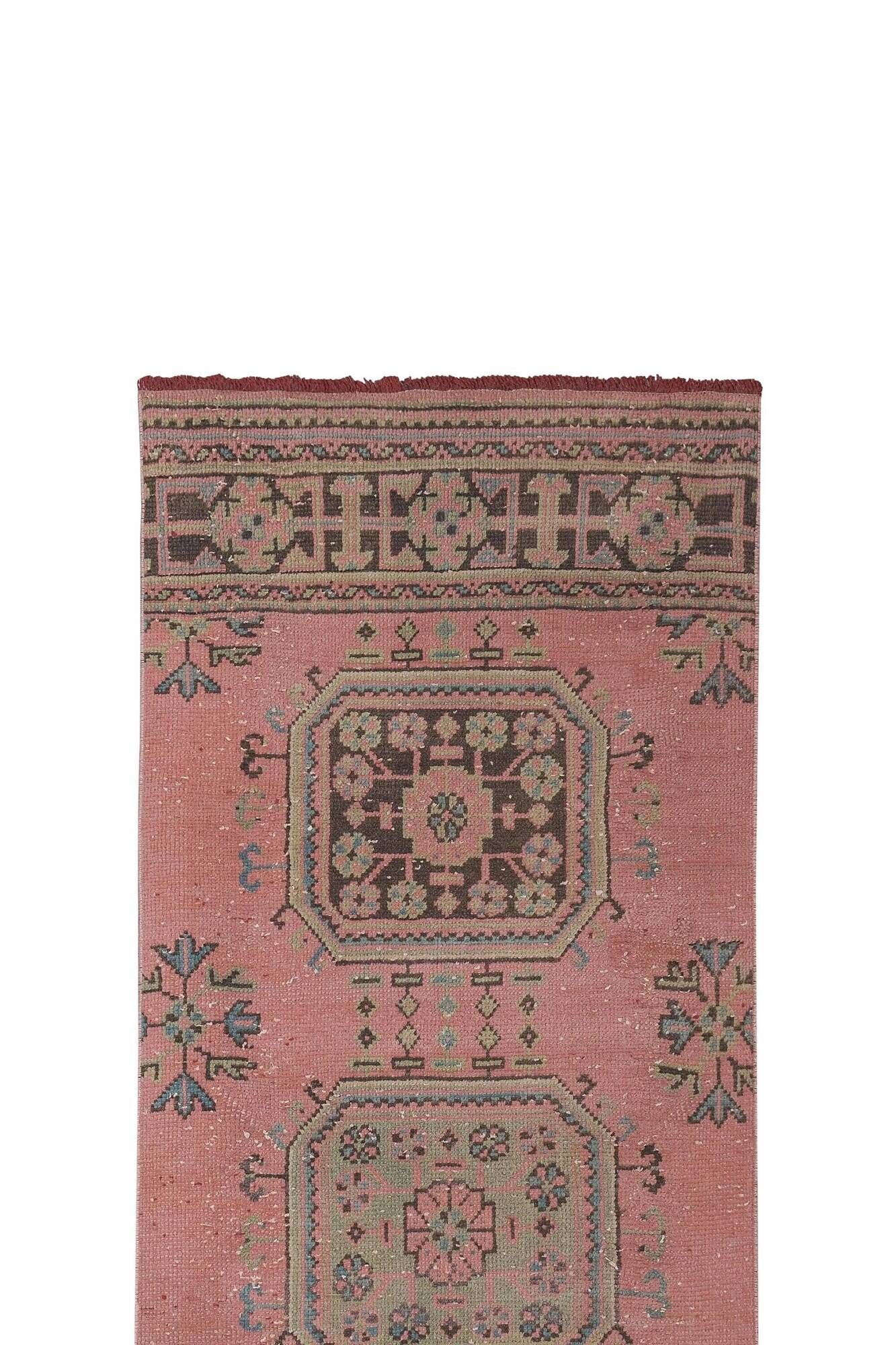 Tapis de couloir turc vintage 79x664 cm